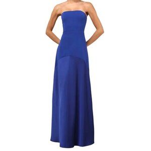 LULUS Strapless Royal Blue Maxi Dress NWT Size M Formal Evening Gown